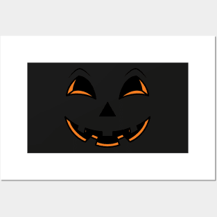 Halloween Scary Evil Pumpkin Funny Pumpkin Head Posters and Art